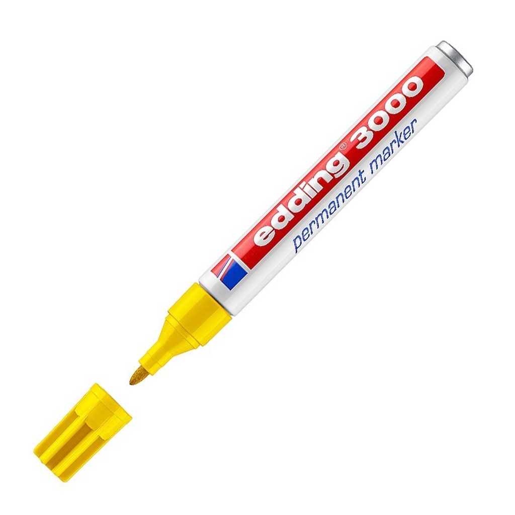 Rotulador permanente Edding 3000 amarillo