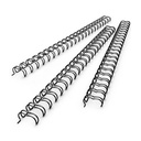 Wire-O negro 12,7 mm nº8 3:1 (Caja 100 unidades)