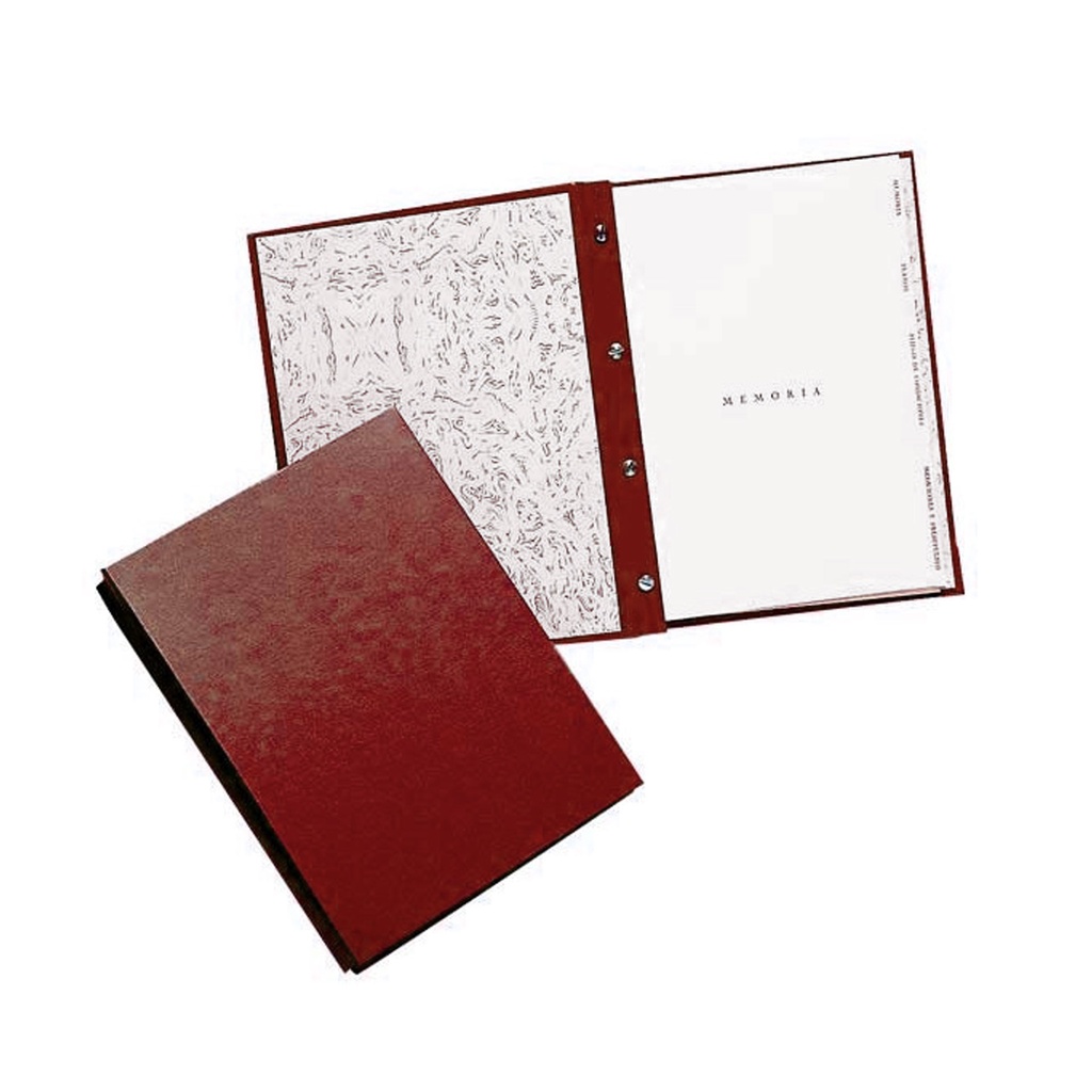 Carpeta de tornillos A4 rojo Guaflex