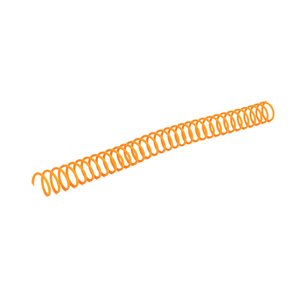 Espiral de plástico mandarina traslúcido 12 mm 4:1 (Caja 100 unidades)