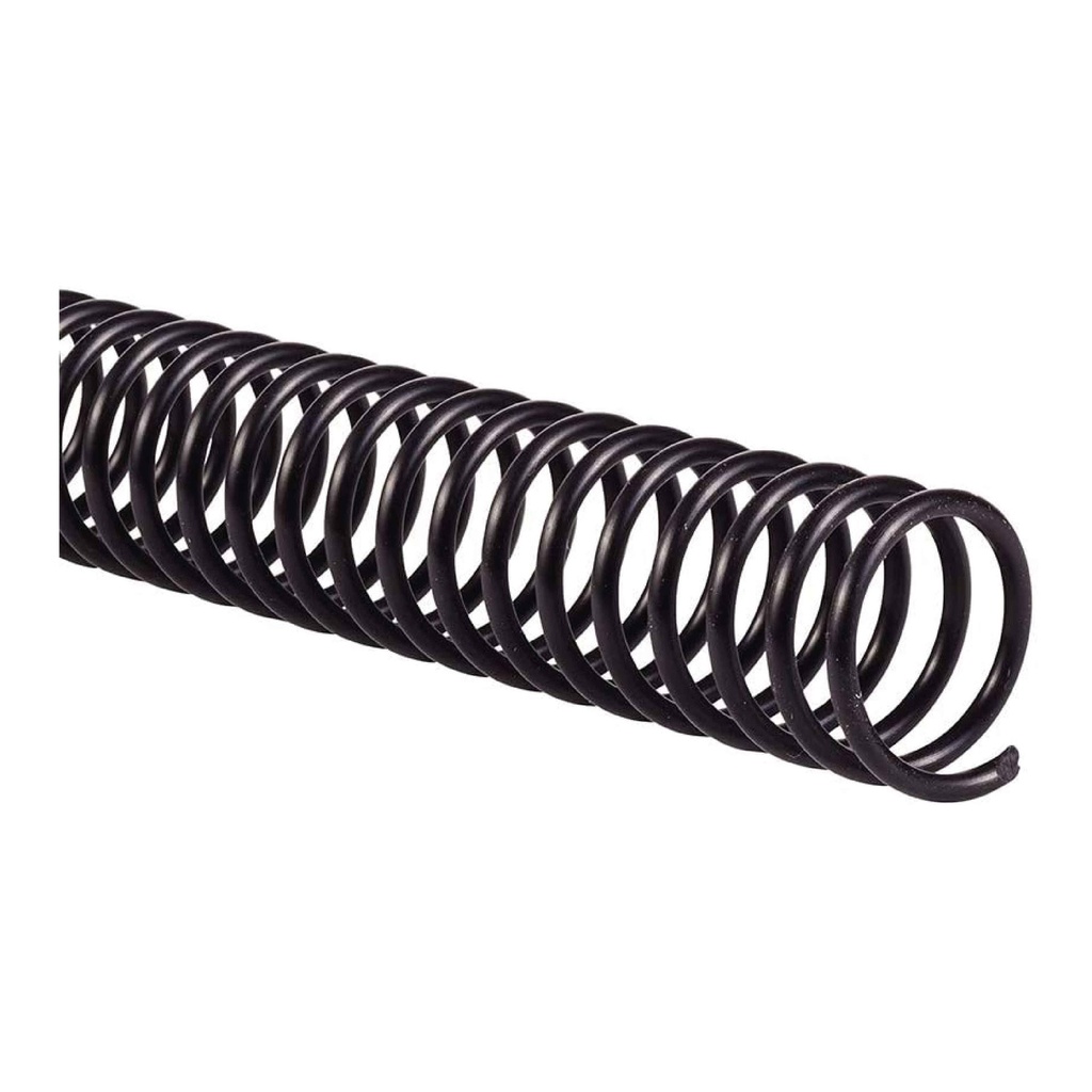 Espiral de plástico negro 23 mm 4:1 (Pack 10 unidades)