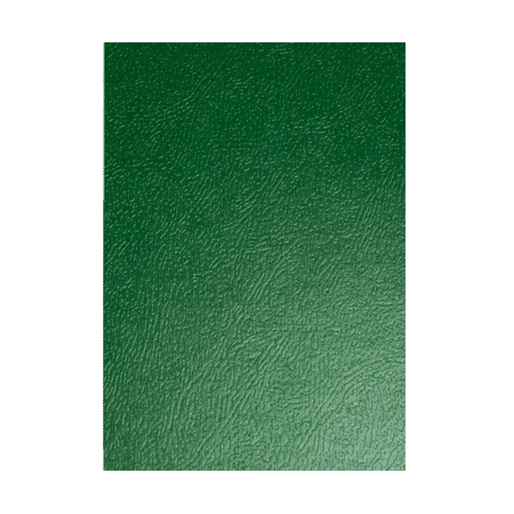 Portada de encuadernación A4 verde de cartón gofrado de 500 g/m² (Caja de 50)