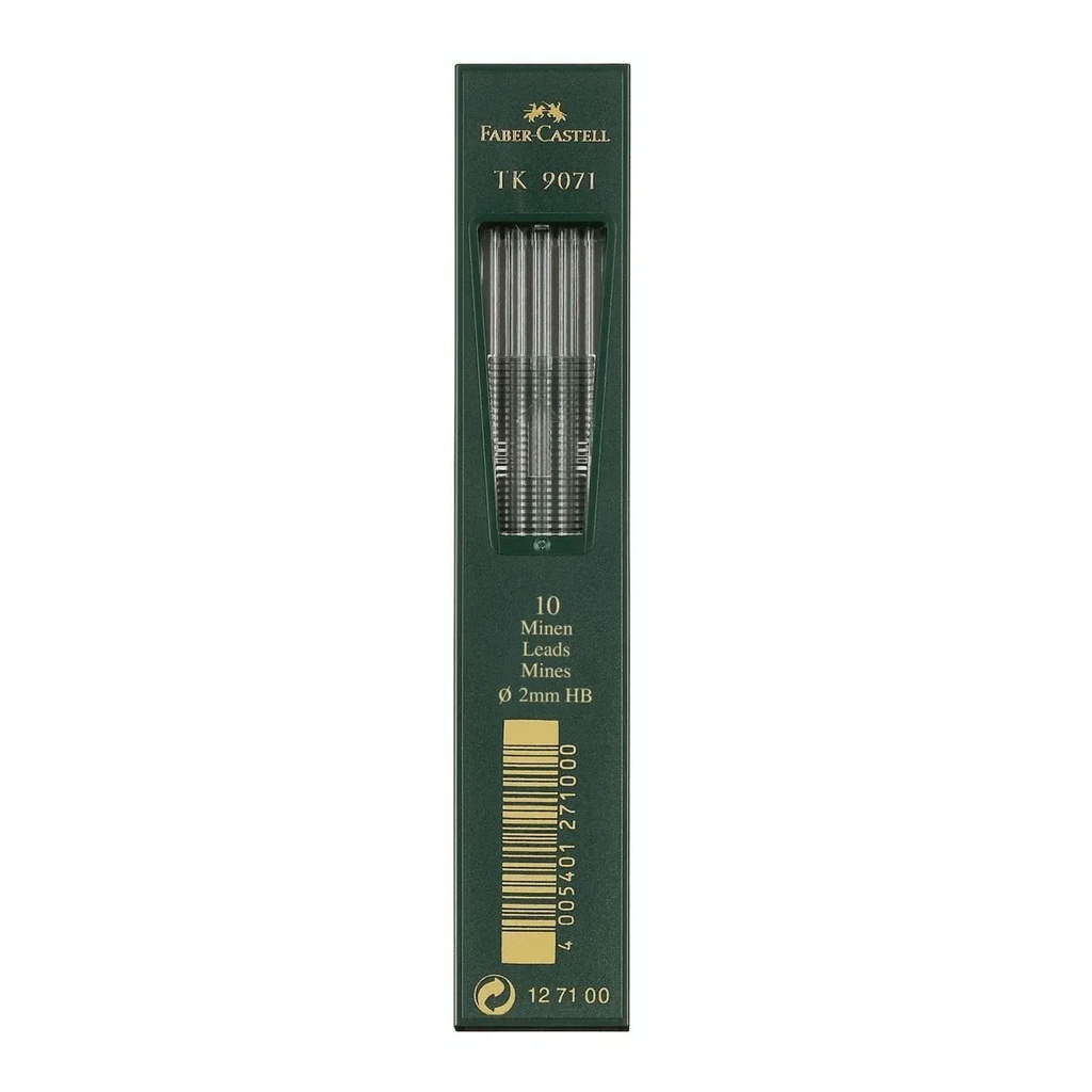 Minas Faber‑Castell TK 9071 2 mm HB (Tubo de 10 unidades)
