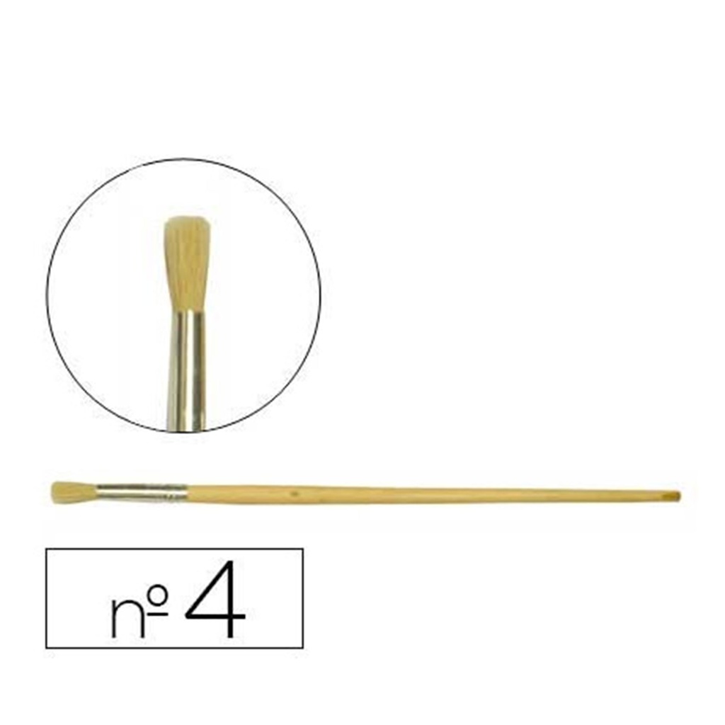 Pincel óleo Artist Nº 4 pelo de cerda mango largo 