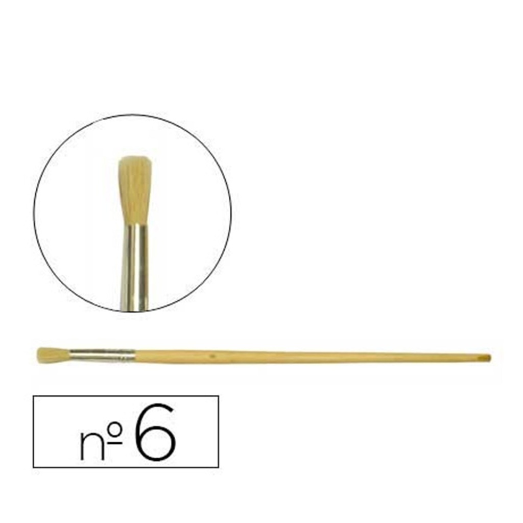 Pincel óleo Artist Nº 6 pelo de cerda mango largo  