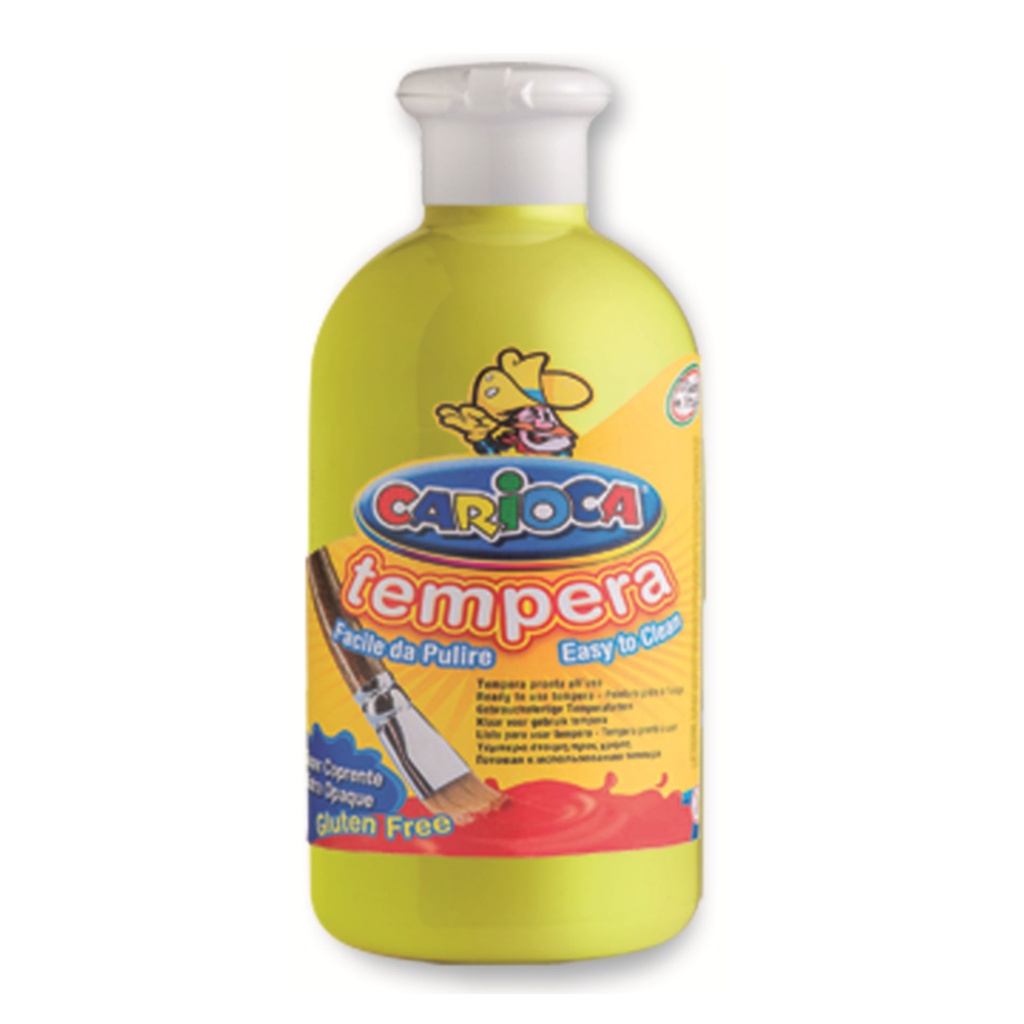 Témpera escolar líquida Carioca 500 ml amarillo limón