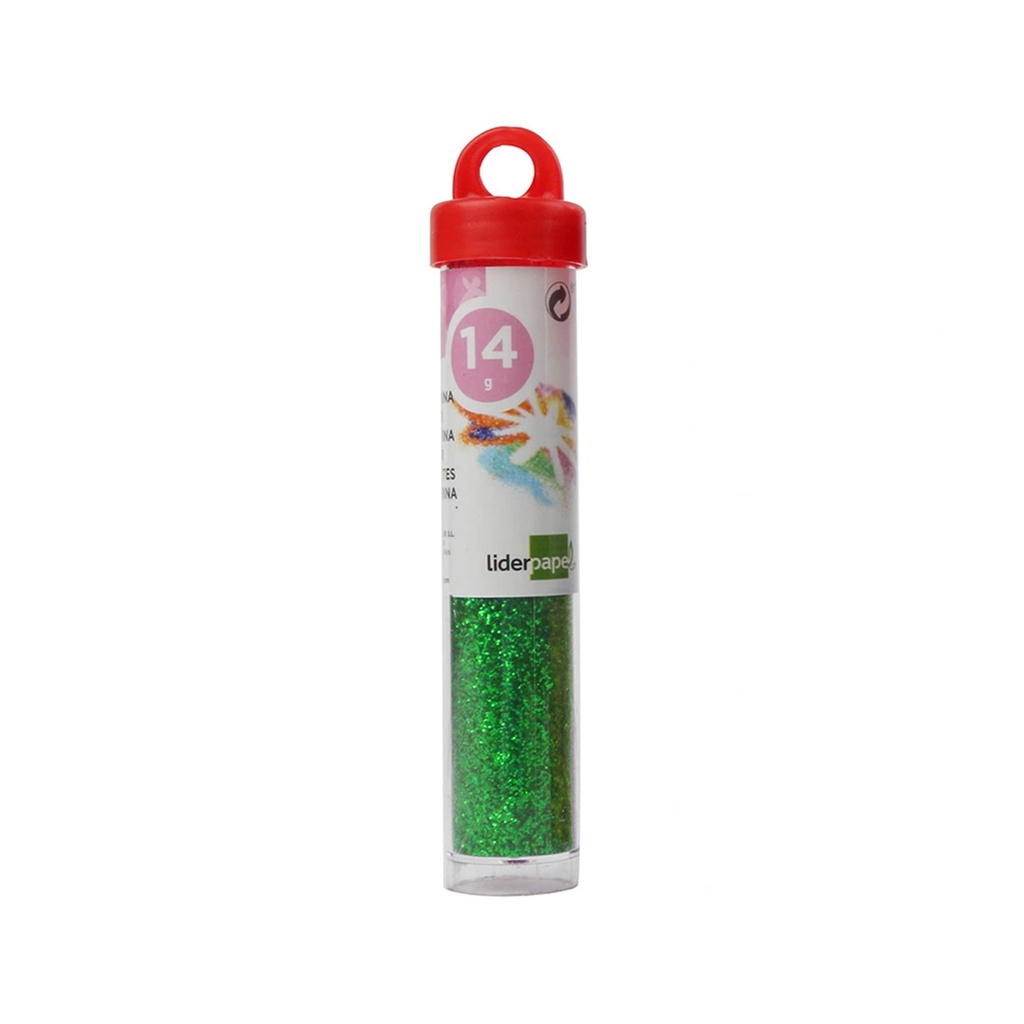 Purpurina verde Fantasía Liderpapel 14 gr