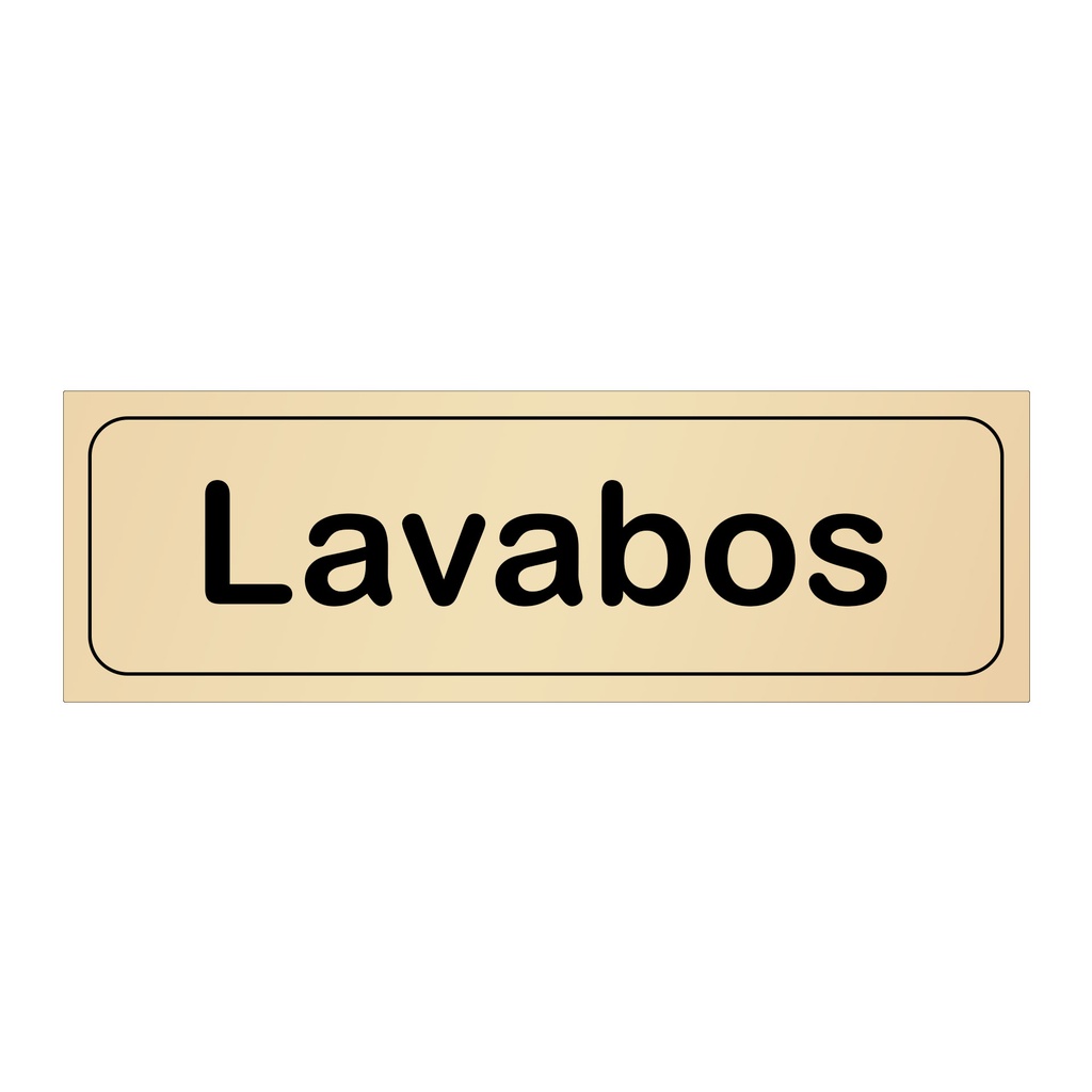 Rótulo adhesivo de pared "Lavabos" 170 x 55 mm