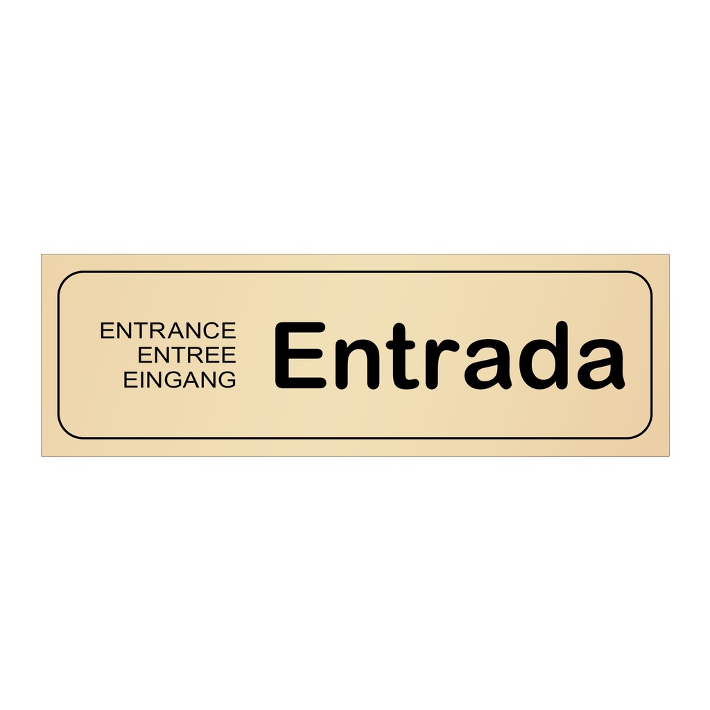 Rótulo adhesivo de pared "Entrada" 170 x 55 mm