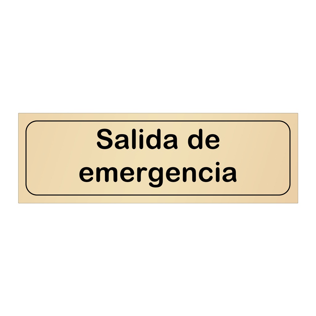 Rótulo adhesivo de pared "Salida de emergencia" 170 x 55 mm