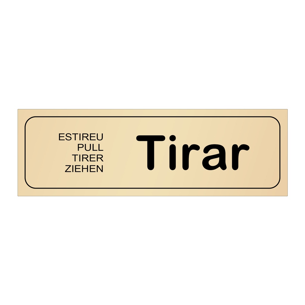 Rótulo adhesivo de pared "Tirar" 170 x 55 mm