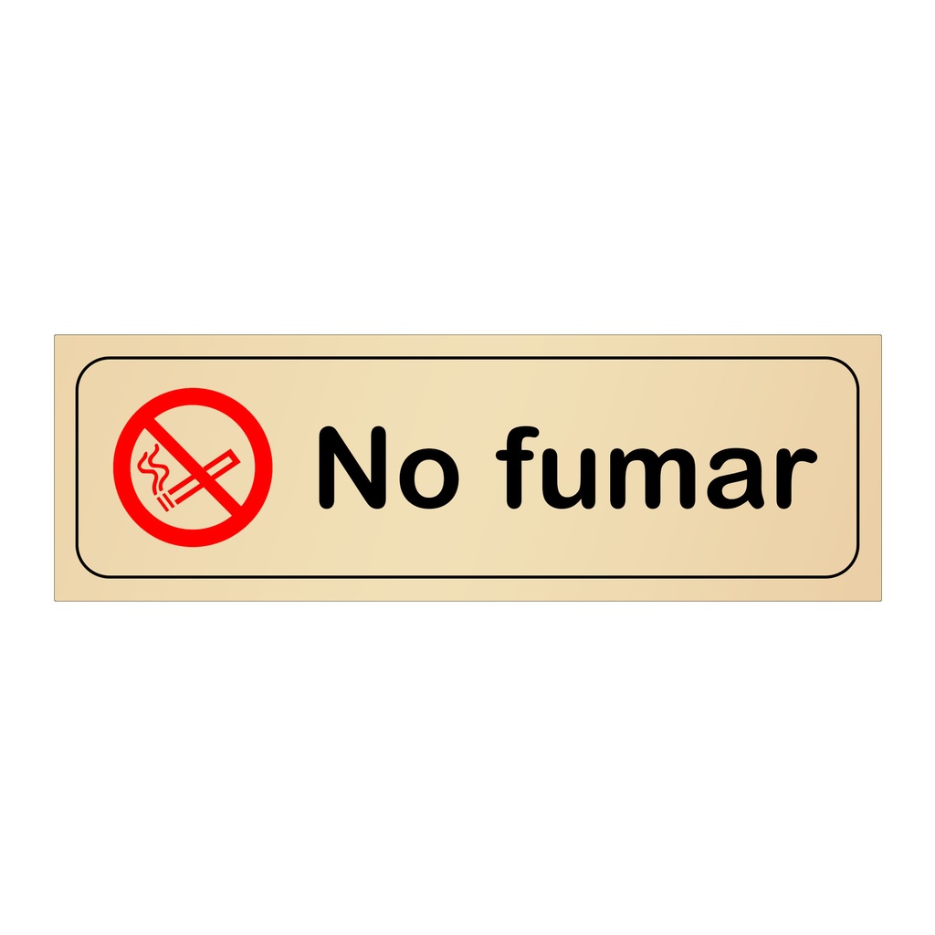 Rótulo adhesivo de pared "No fumar" 170 x 55 mm