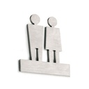 Pictograma adhesivo para aseos de acero inoxidable 106 x 100 mm