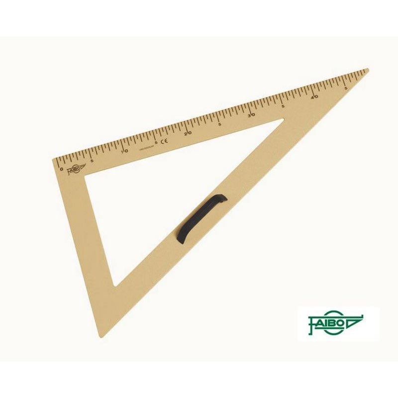 Cartabón mural 60° 50 cm Faibo plástico imitación madera para pizarra