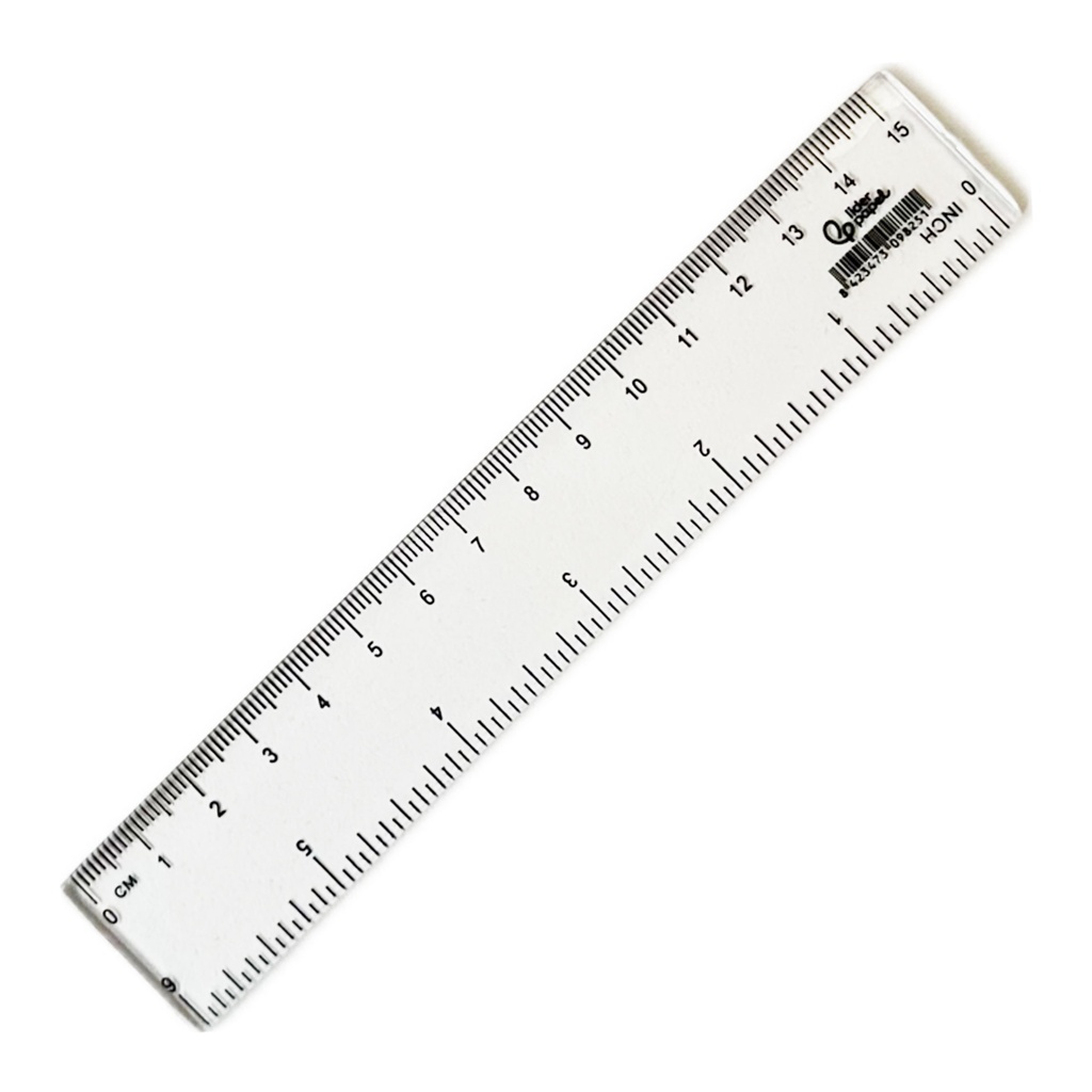 Regla transparente escolar 15 cm Liderpapel