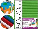 Cartón ondulado Liderpapel verde hoja 50 x 70 cm 320 g/m² para manualidades y diseño escolar (Pack 6 unidades)