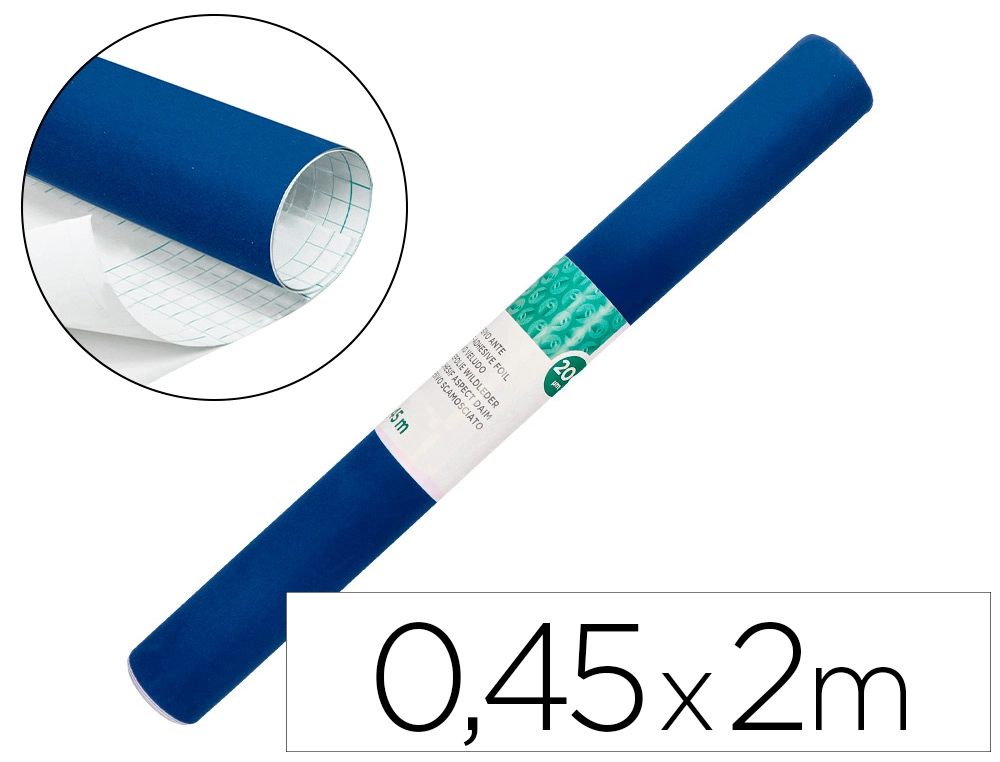 Rollo PVC adhesivo brillo 0,45 x 2 mts Liderpapel unicolor