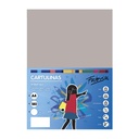 Cartulina A4 gris 180 g/m² Fabrisa (Pack 50 unidades)