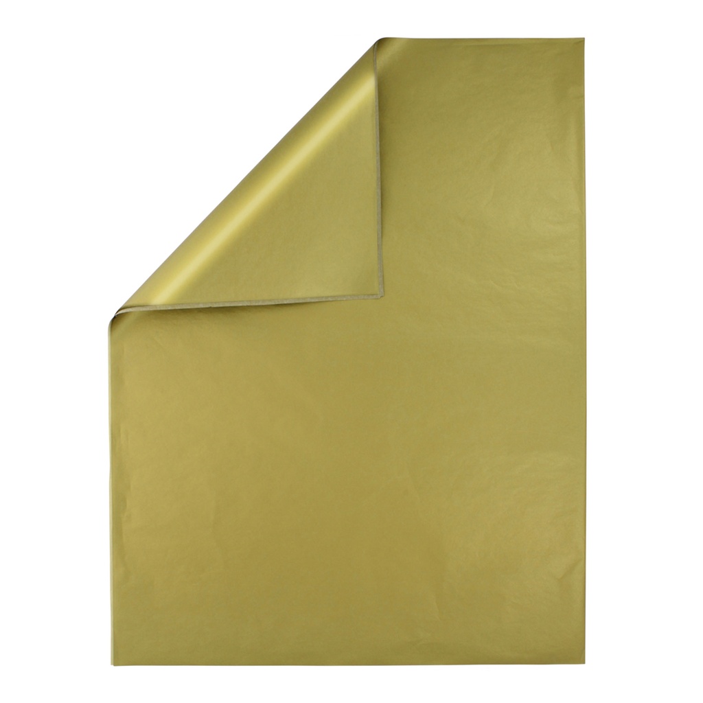Papel de seda 50 x 75 cm 10 hojas metalizado oro Fixo
