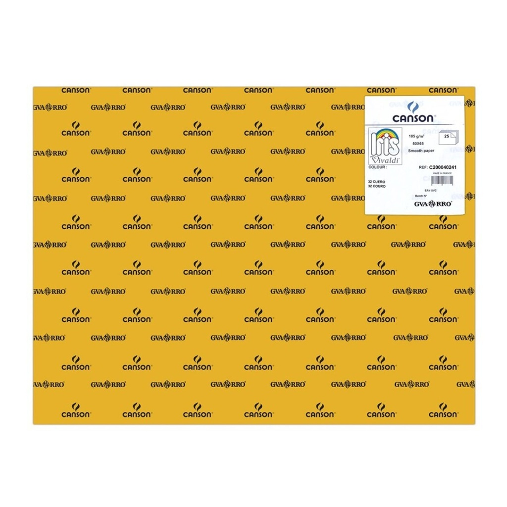 Cartulina 50 x 65 cm cuero 185 g/m² Canson Guarro (Pack 25 unidades)
