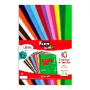 Goma Eva 40 x 60 cm 2 mm colores variados Fixo Kids (Bolsa 10 láminas)