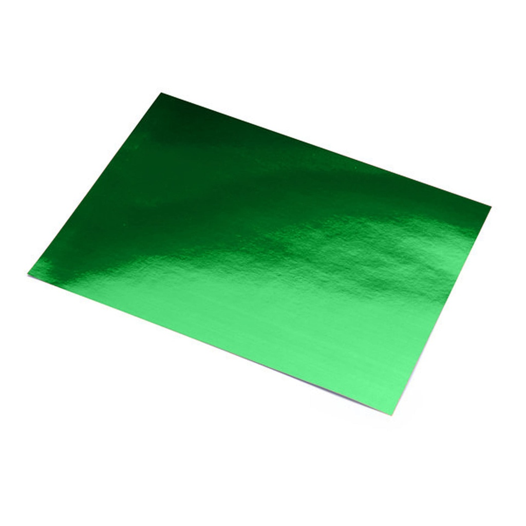 Cartulina metalizada 50 x 65 cm verde 220 g/m² (Unidad)