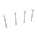 Patas cuadradas de aluminio para mesa Cool C300 Express Actiu Altura 74 cm (Pack 4 unidades)