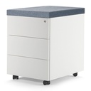 Cajonera móvil metálica Actiu con cojín y 3 cajones personales 58,5 x 40 x 52,5 cm JX632 personalizada