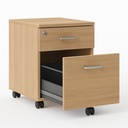 Cajonera móvil de melamina Actiu con 1 cajón de archivo y 1 personal 56 x 41 x 55 cm J840 personalizada