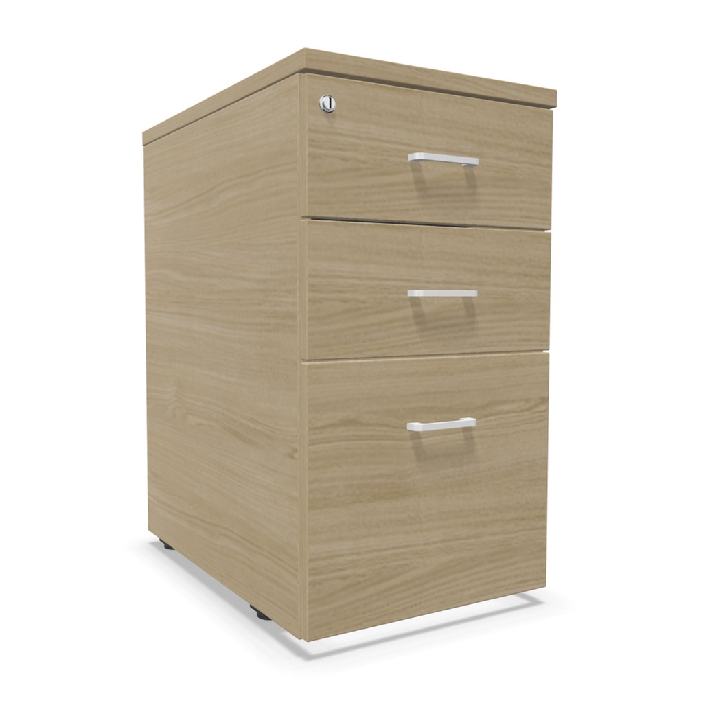 Cajonera fija de melamina Actiu con 1 cajón de archivo y 2 personales 74 x 41 x 60 cm J164