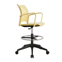 Taburete Spacio con base de 5 ruedas personalizado