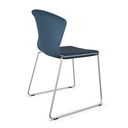 Silla Whass con base patín y asiento tapizado