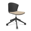Silla Whass con base de 5 ruedas y asiento tapizado