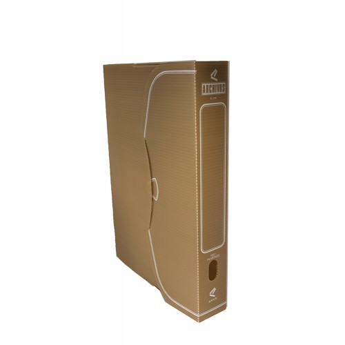 Archivo definitivo plástico 55 mm Folio Marrón Aries