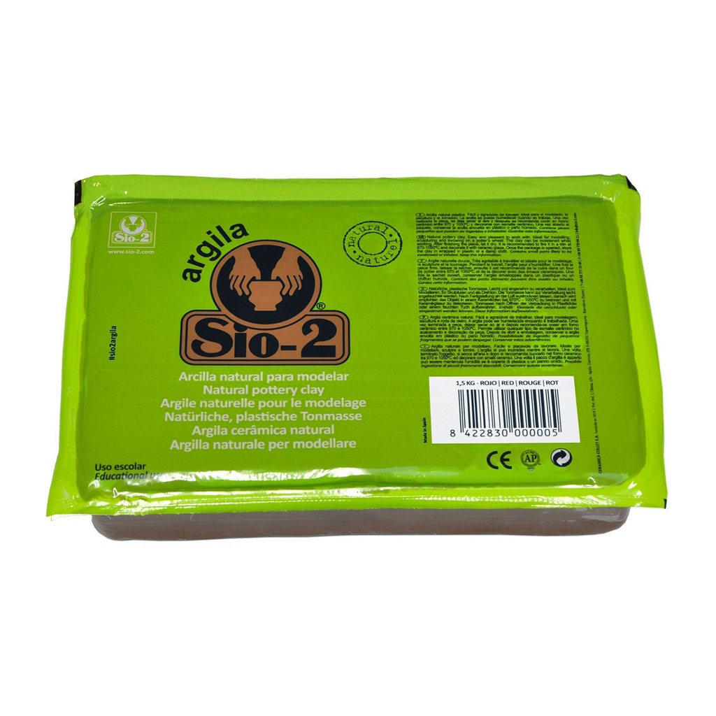 Arcilla natural para modelar 1,5 kg Sio-2