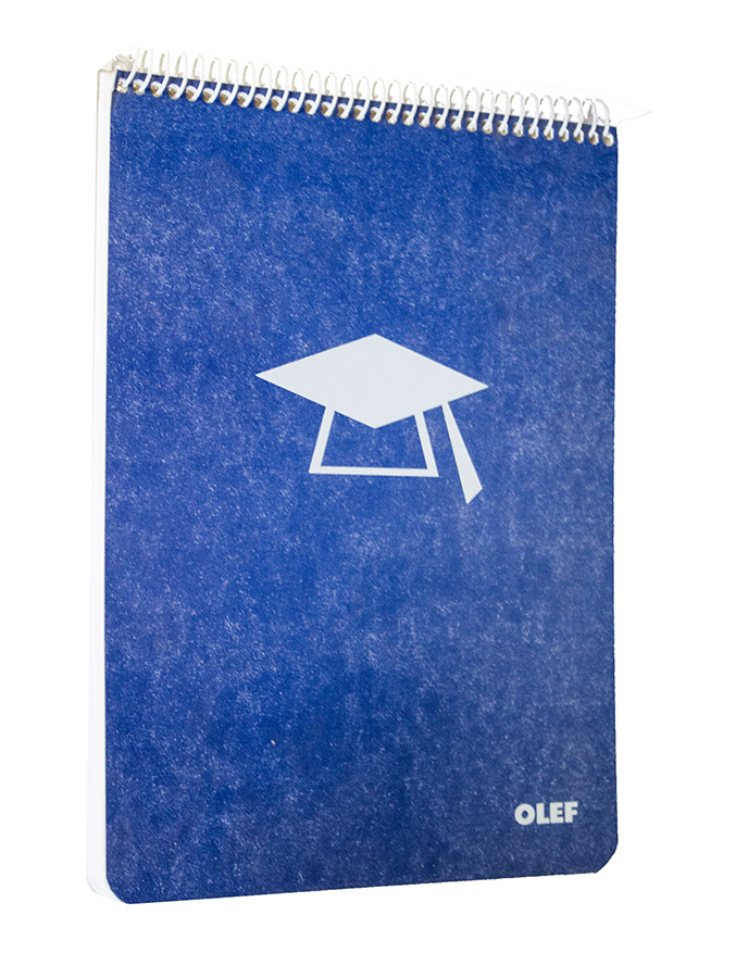 Bloc de espiral A5 cuadriculado 80 hojas Olef