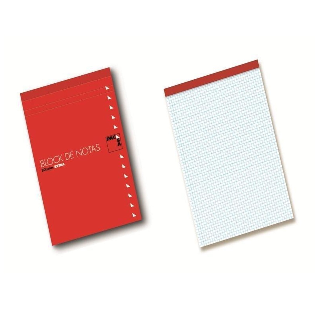 Bloc encolado y microperforado A6 cuadriculado 80 hojas Pacsa