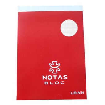 Bloc encolado y microperforado 1/16 liso 80 hojas Loan