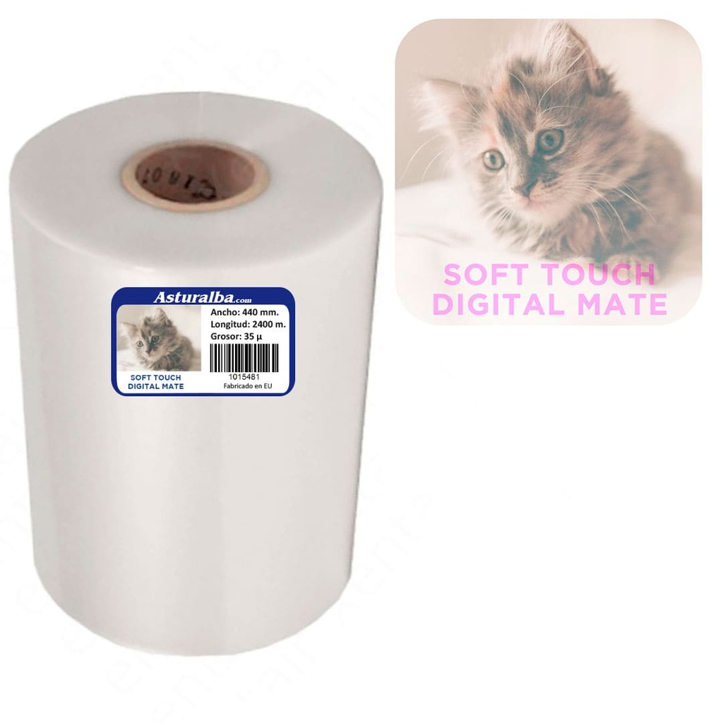 Bobina de plastificar Premium Digital Soft Touch 35 µ 440 mm x 2400 m