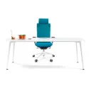 Mesa recta Twist Actiu con cantos redondeados fondo 80 cm