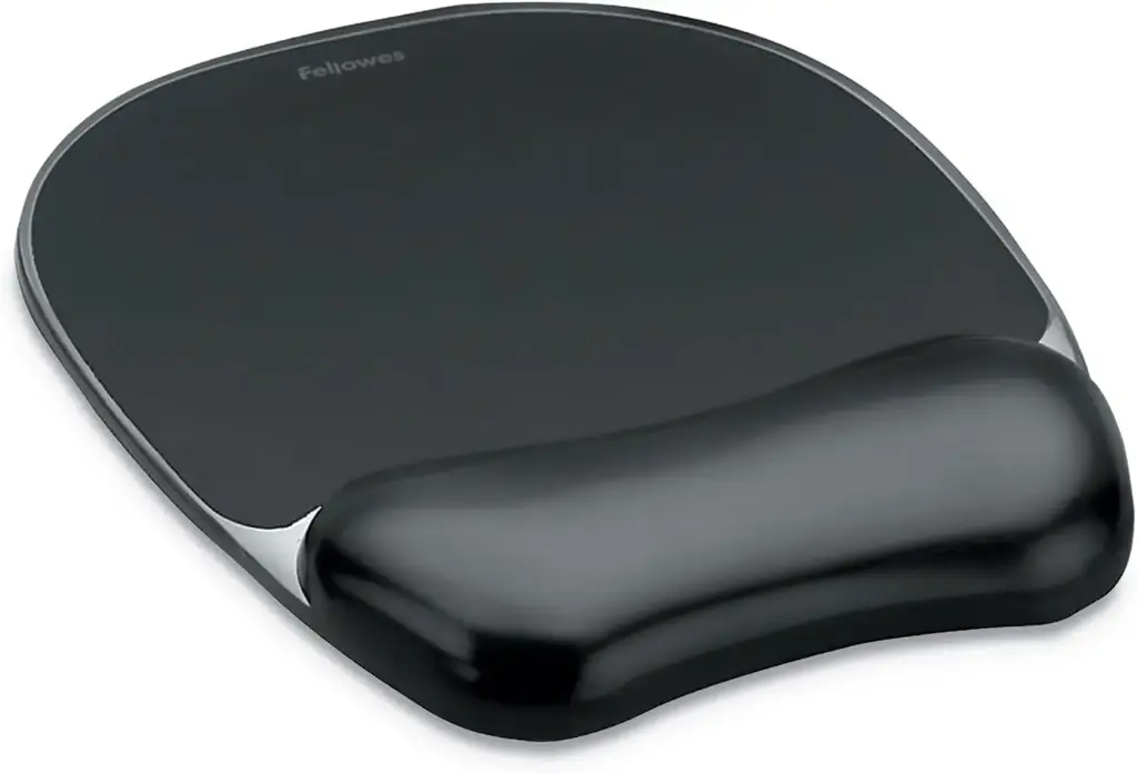 Alfombrilla de ratón ergonómica con reposamuñecas de gel negra Fellowes