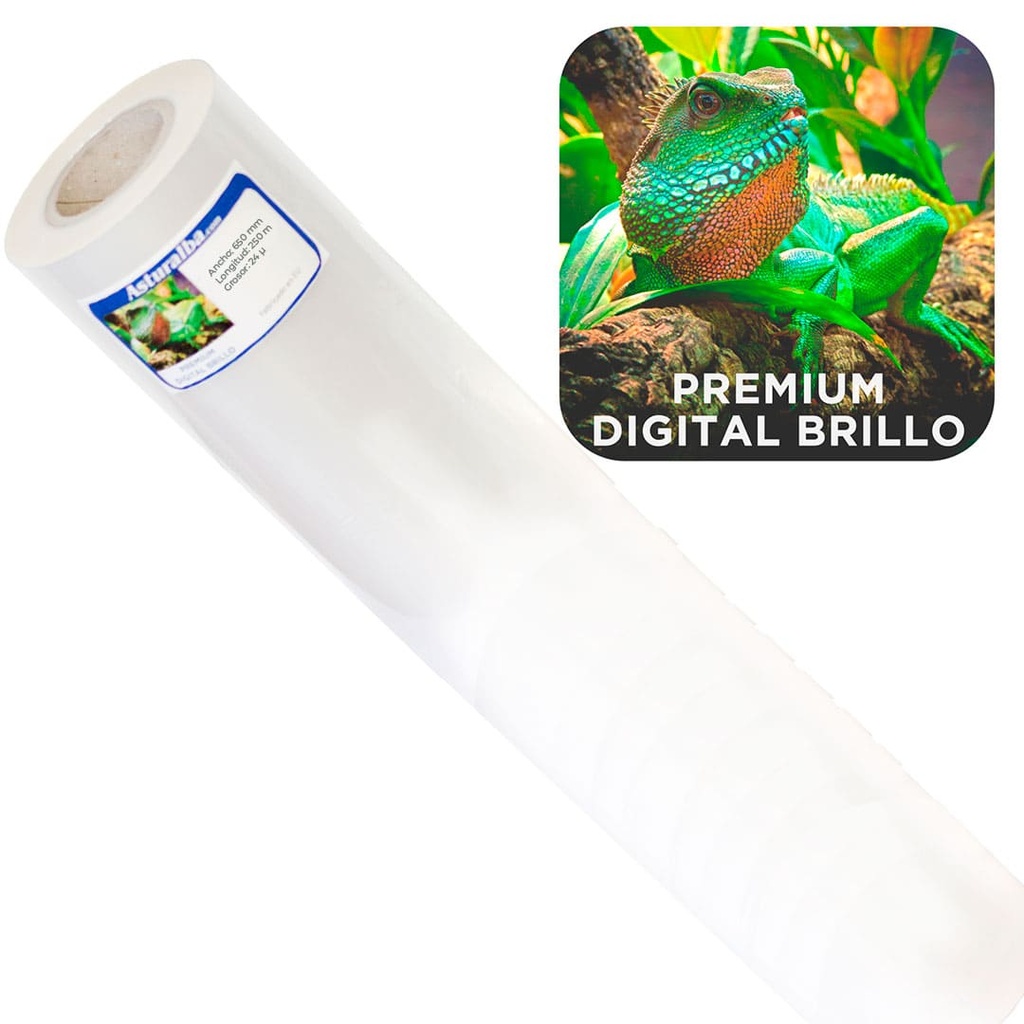 Bobina de plastificar Premium Digital Brillo 24 µ 650 mm x 250 m (Pack 8 unidades)