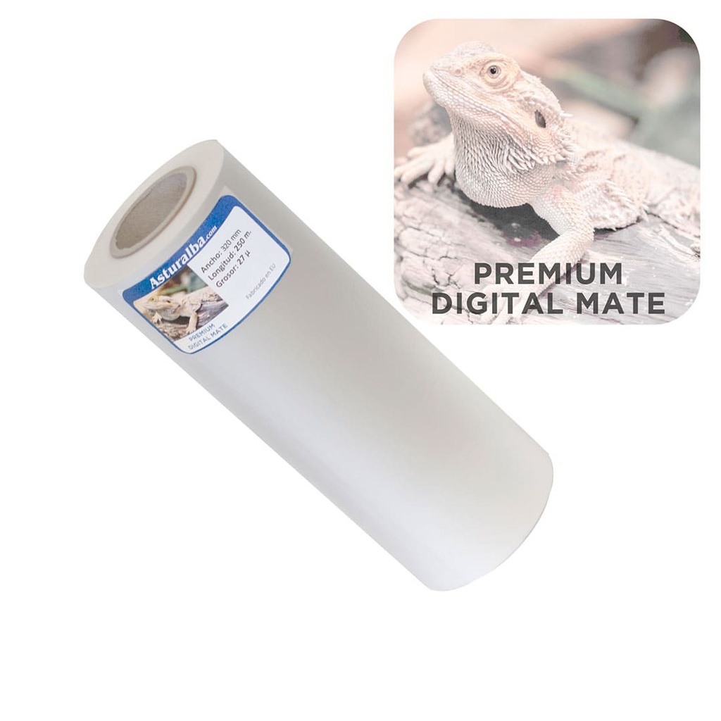 Bobina de plastificar Premium Digital Mate 27 µ 320 mm x 250 m (Pack 4 unidades)