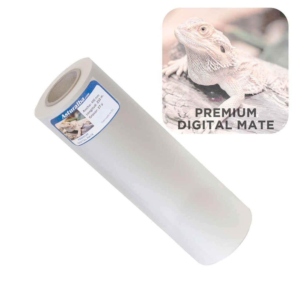 Bobina de plastificar Premium Digital Mate 27 µ 400 mm x 250 m (Pack 8 unidades)