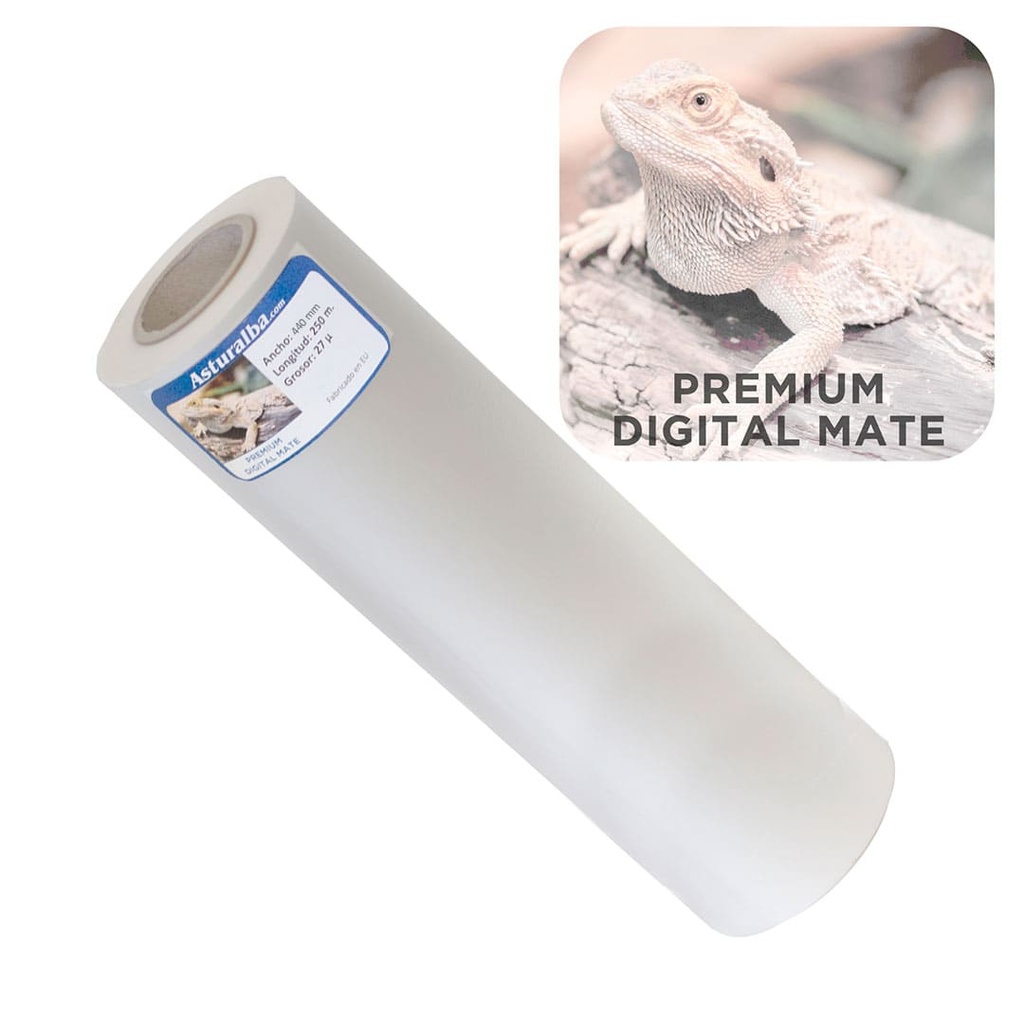 Bobina de plastificar Premium Digital Mate 27 µ 430 mm x 250 m (Pack 8 unidades)