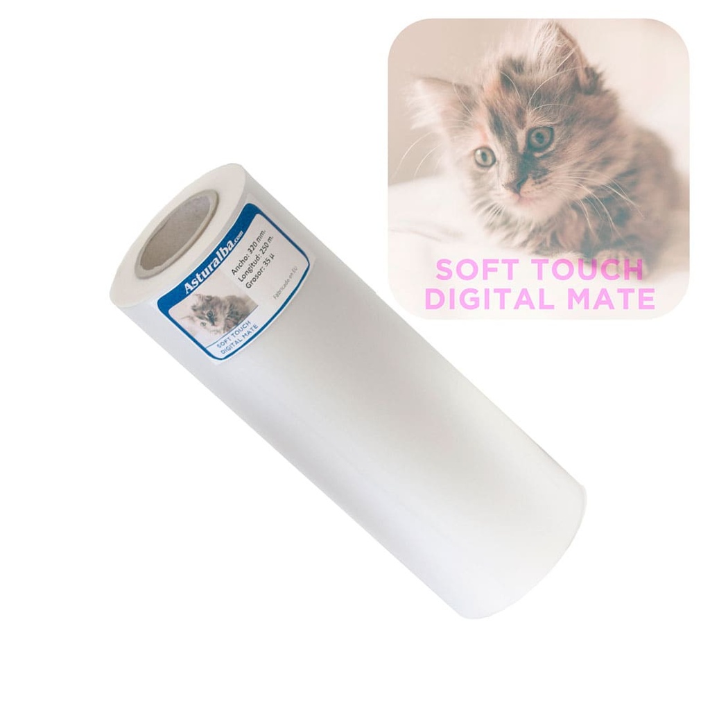 Bobina de plastificar Premium Digital Soft Touch 35 µ 320 mm x 250 m (Pack 4 unidades)