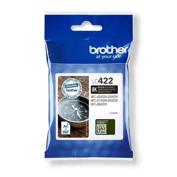 Cartucho de tinta original Inkjet Brother LC422XL negro 