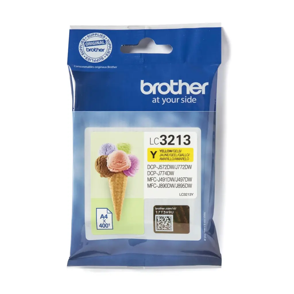 Cartucho de tinta original Inkjet Brother LC3213 amarillo