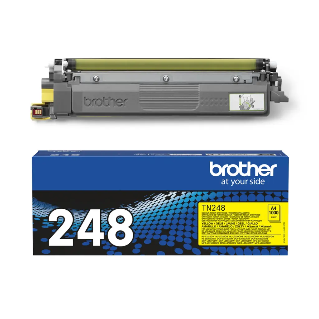 Tóner láser original TN-248Y Brother amarillo