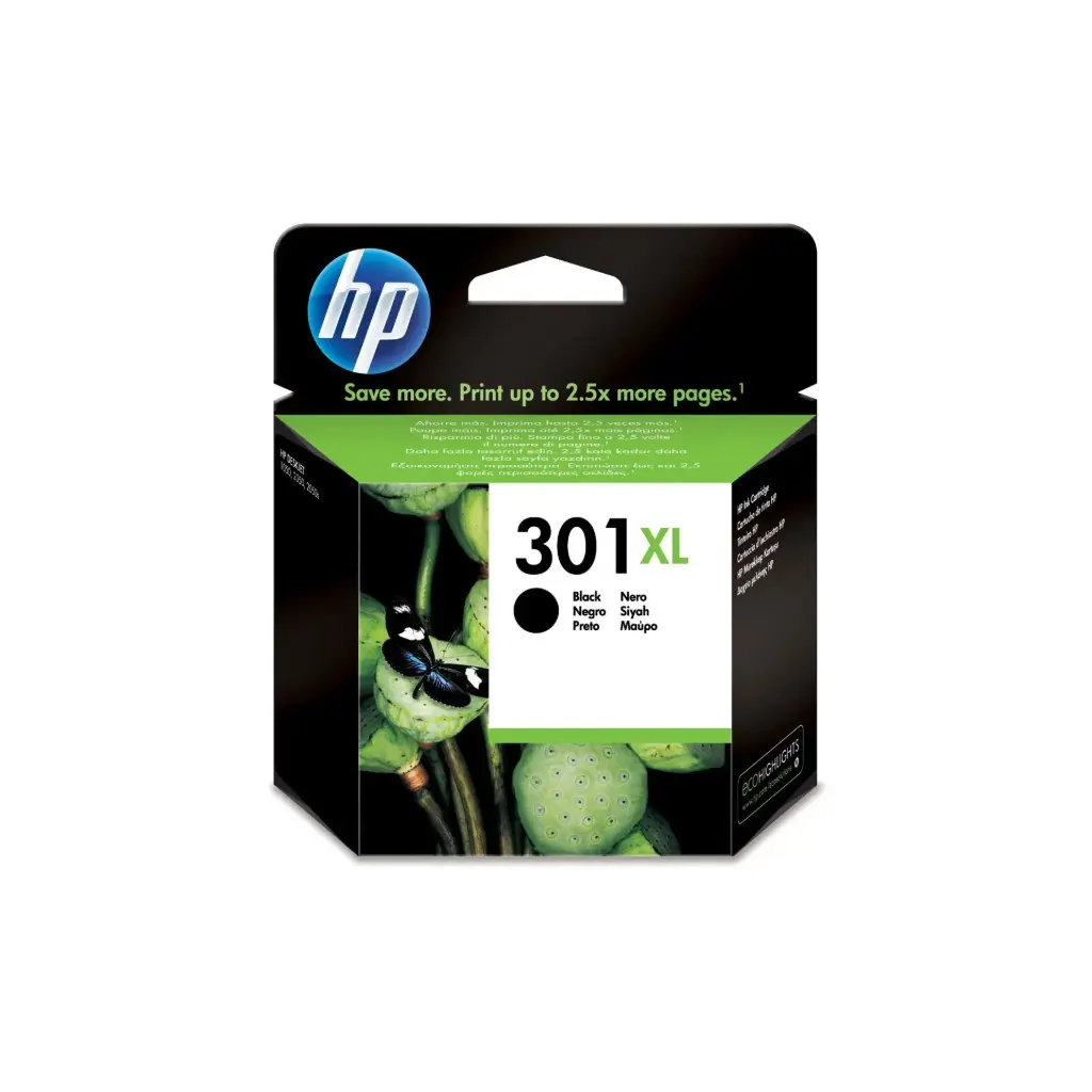 Cartucho de tinta original HP 301XL negro